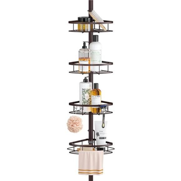 Rustproof Shower Corner Caddy Organizer for Bathroom Bronze